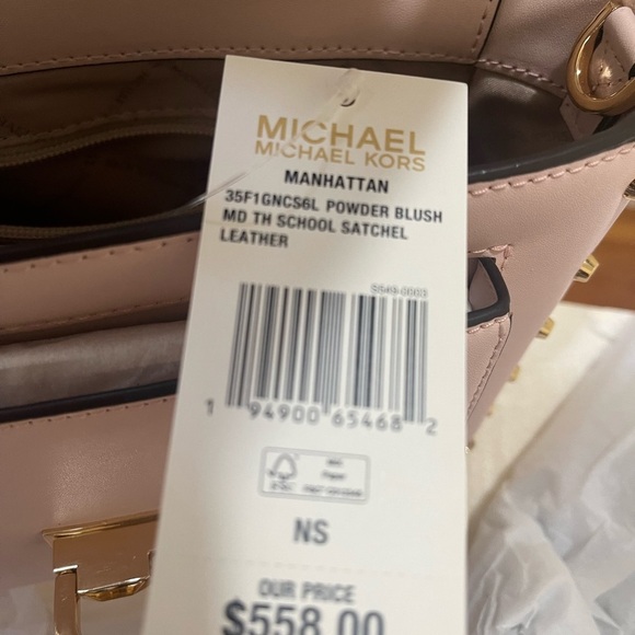 Michael Kors Manhattan Medium Leather Satchel - Picture 8 of 11